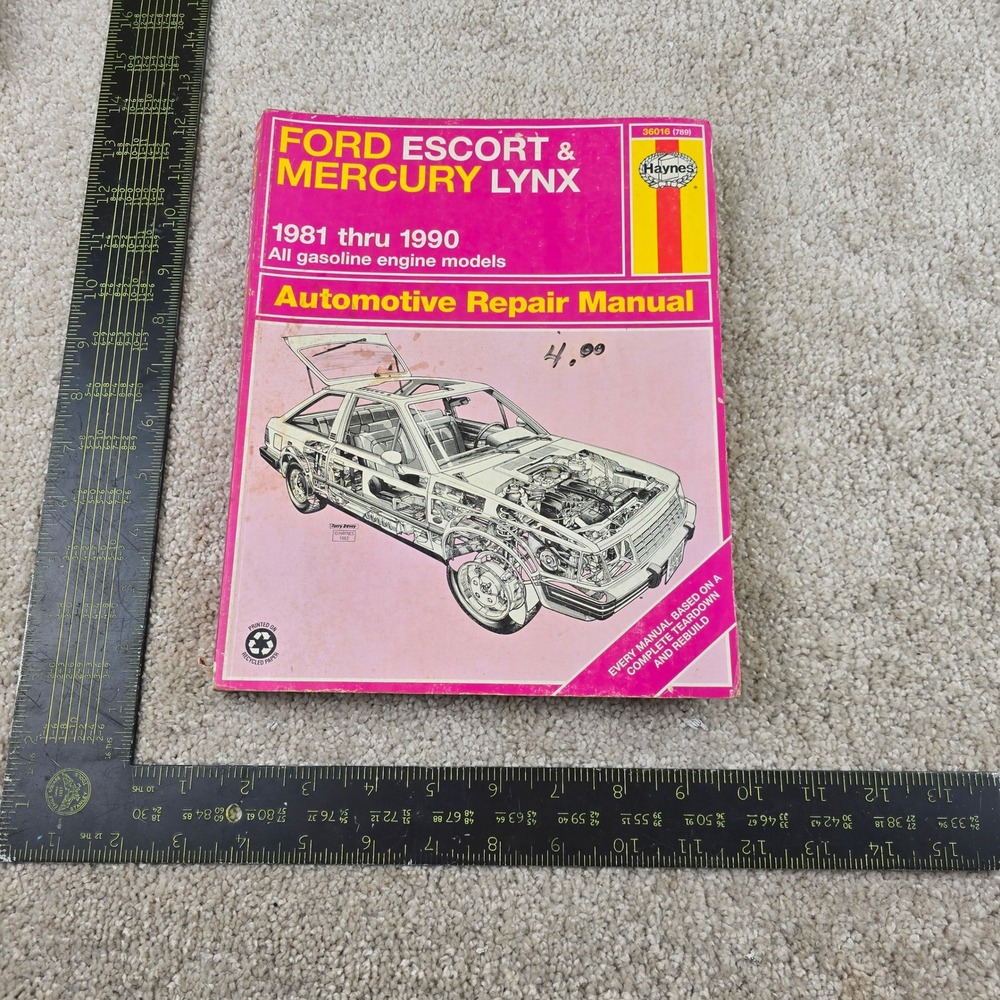 Haynes Repair Manual Ford Escort Mercury Lynx 1981-1990 #36016